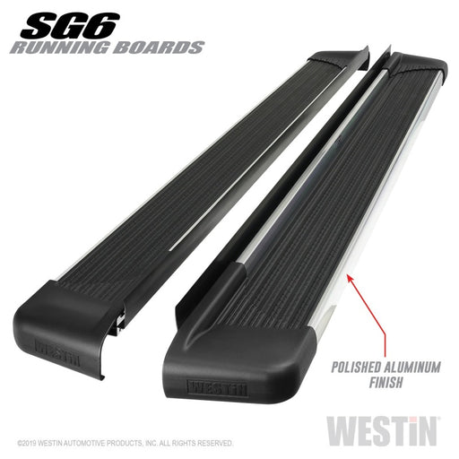 Westin SG6 Polished Aluminum Running Boards 85.50 in Westin