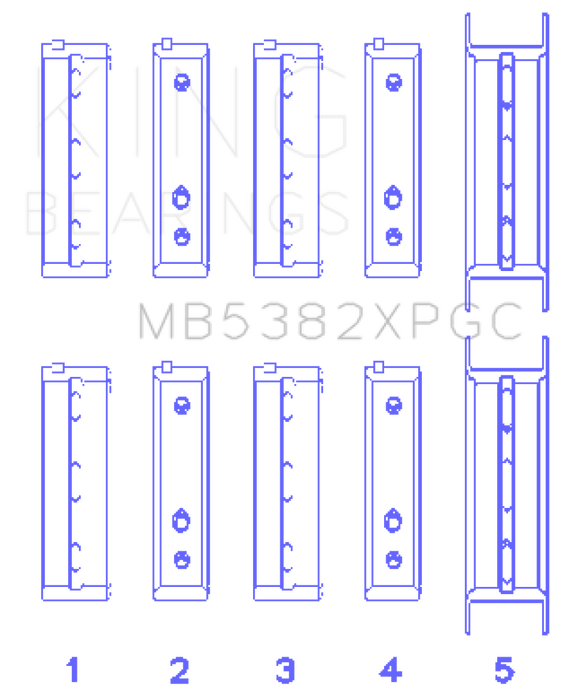 King Subaru EJ20/EJ22/EJ25 (Suites 52mm Journal Size) (Size STDX) Tri-Metal Perf Rod Bearing Set main image 1
