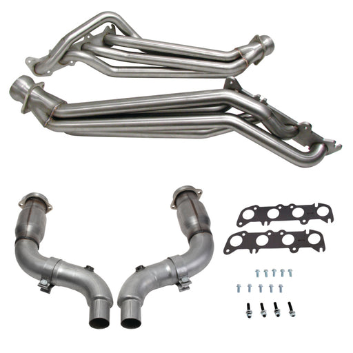 BBK 15-23 Ford Mustang GT 1-3/4 Long Tube Headers w/High Flow Catted Mid Pipe (304SS) BBK