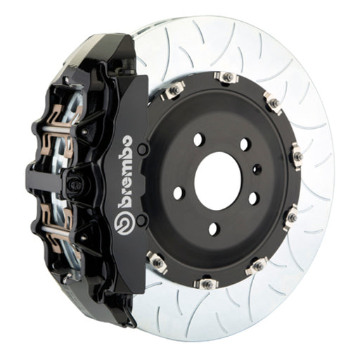 Brembo 15-19 Corvette Z06 Excl CC Brakes Fr GT BBK 6Pis Cast 380x34 2pc Rotor Slotted Type3-Black Brembo