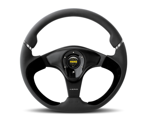 Momo Nero Steering Wheel 350 mm - Black Leather/Suede/Black Spokes MOMO