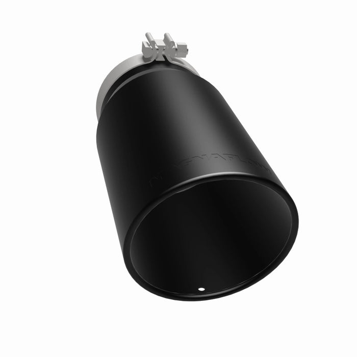 MagnaFlow Tip Stainless Black Coated Single Wall Round Single Outlet 6in Dia 5in Inlet 13in L Magnaflow