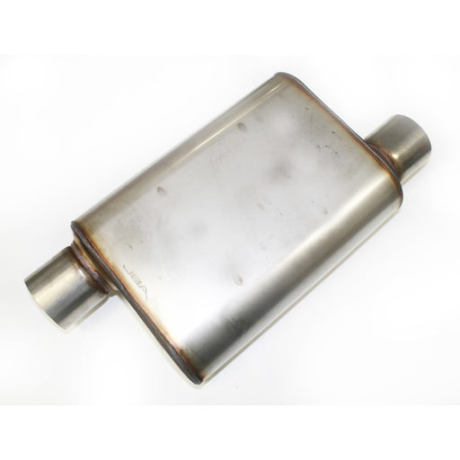 JBA Universal Chambered Style 304SS Muffler 13x9.75x4in 3in Inlet Diameter Offset/Offset JBA