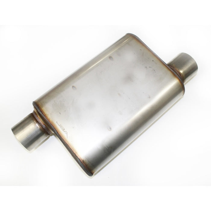 JBA Universal Chambered Style 304SS Muffler 13x9.75x4in 3in Inlet Diameter Offset/Offset JBA