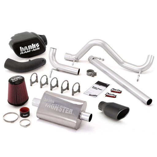 Banks Power 07-11 Jeep 3.8L Wrangler - 2dr Stinger Sys (no AutoMind) - SS Single Exh w/ Black Tip Banks Power