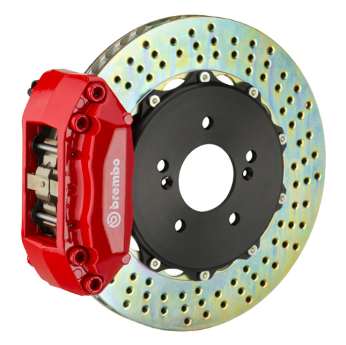 Brembo 00-02 CL500 Rear GT BBK 4 Piston Cast 2pc 328x28 2pc Rotor Drilled-Red Brembo