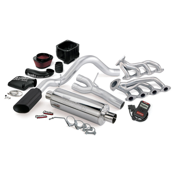 Banks Power 10 Chevy 5.3L ECSB FFV PowerPack System - SS Single Side-Exit Exhaust w/ Black Tip Banks Power