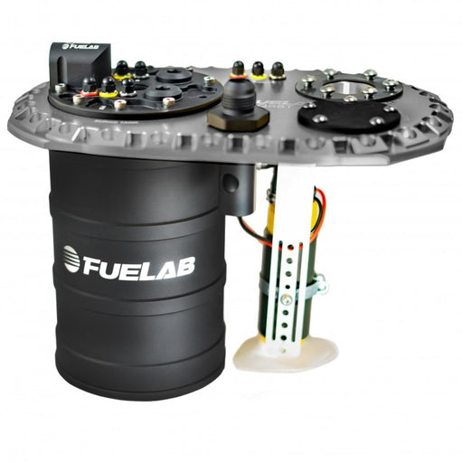 Fuelab Quick Service Surge Tank w/49442 Lift Pump & Twin Screw 600LPH Brushless Pump - Titanium Fuelab