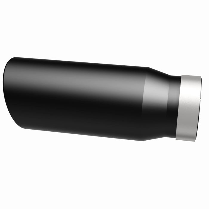 MagnaFlow Tip Stainless Black Coated Single Wall Round Single Outlet 5in Dia 4in Inlet 13in L Magnaflow