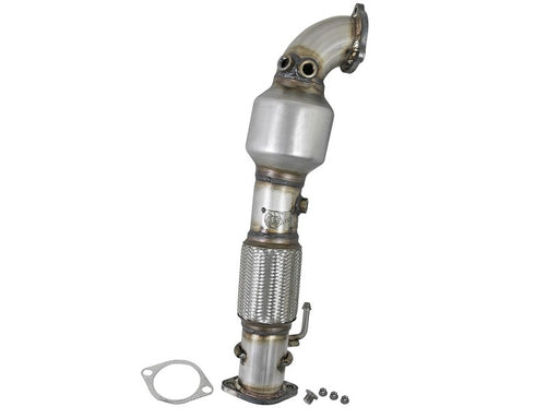 aFe Power Twisted Steel SS304 Downpipe 2.5in w/Cat 17-18 Hyundai Elantra L4-1.6L (t) aFe