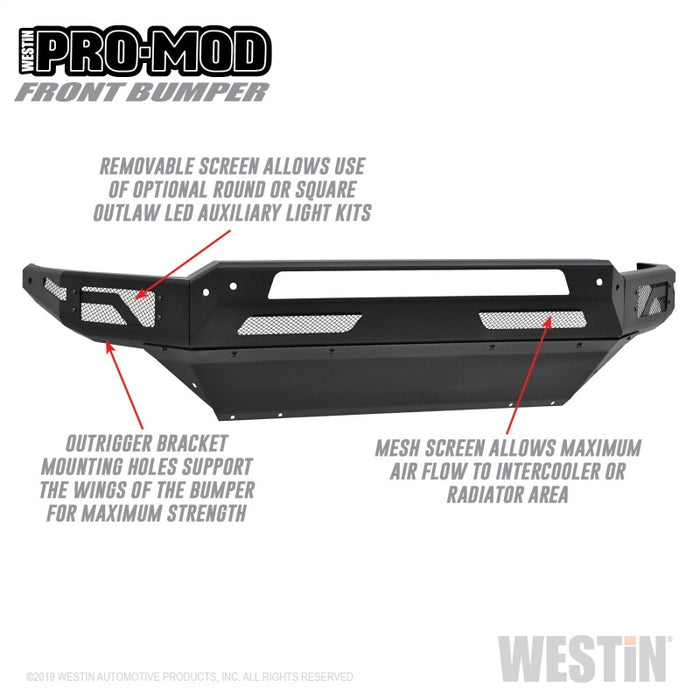 Westin 13-18 Dodge Ram 1500 / 2019 Ram 1500 Classic Pro-Mod Front Bumper Westin