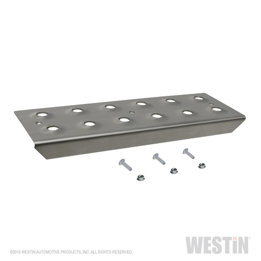 Westin 11in Step Plate w/screws (Set of 2)- Stainless Steel Westin
