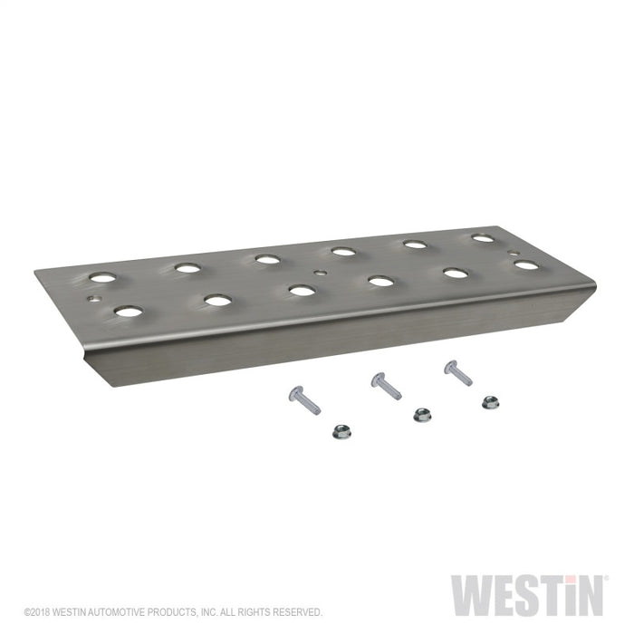 Westin 11in Step Plate w/screws (Set of 2)- Stainless Steel Westin