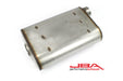 JBA Universal Chambered Style 304SS Muffler 14x9.75x4 2.5in Inlet Diameter Offset/Offset JBA