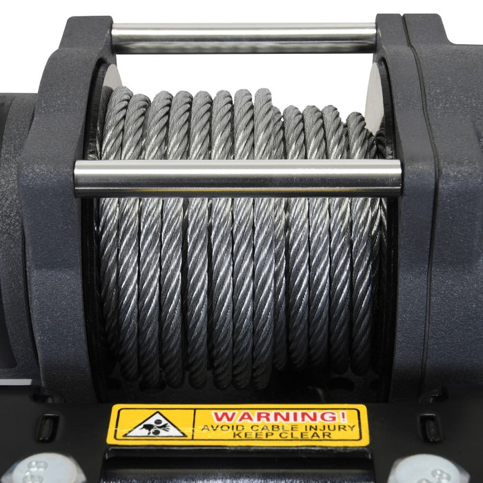 Superwinch 3500 LBS 12V DC 7/32 in x 32 ft Steel Rope Terra 3500 Winch - Gray Wrinkle Superwinch