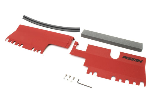 Perrin 15-21 WRX/STI Radiator Shroud (Without OEM Intake Scoop) - Red Perrin Performance