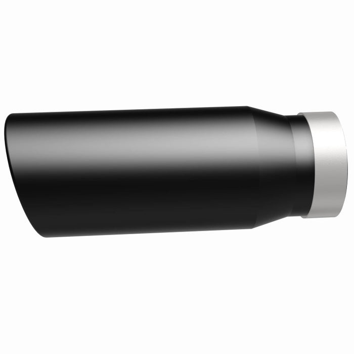 MagnaFlow Tip Stainless Black Coated Single Wall Round Single Outlet 5in Dia 4in Inlet 13in L Magnaflow