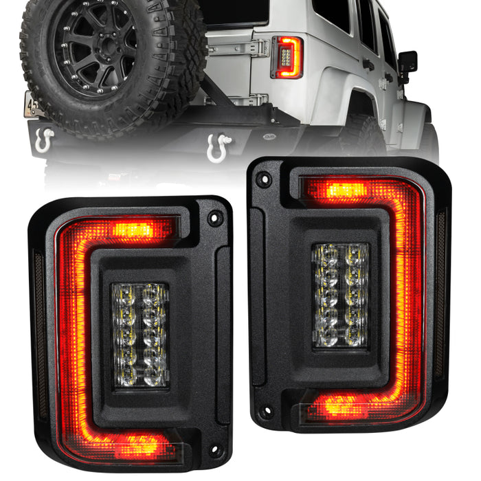 Oracle 07-17 Jeep Wrangler JK Flush Mount LED Tail Lights - Tinted SEE WARRANTY ORACLE Lighting