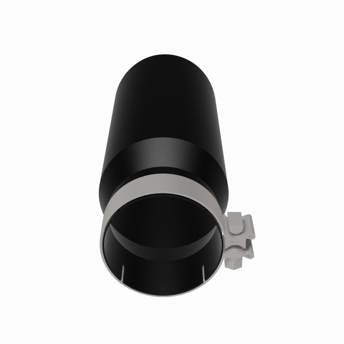 MagnaFlow Tip Stainless Black Coated Single Wall Round Single Outlet 5in Dia 4in Inlet 13in L Magnaflow