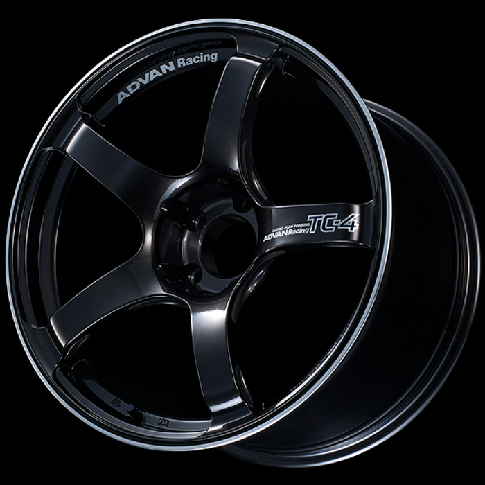 Advan TC4 18x9 +25 5-114.3 Racing Black Gunmetallic and Ring Wheel Advan