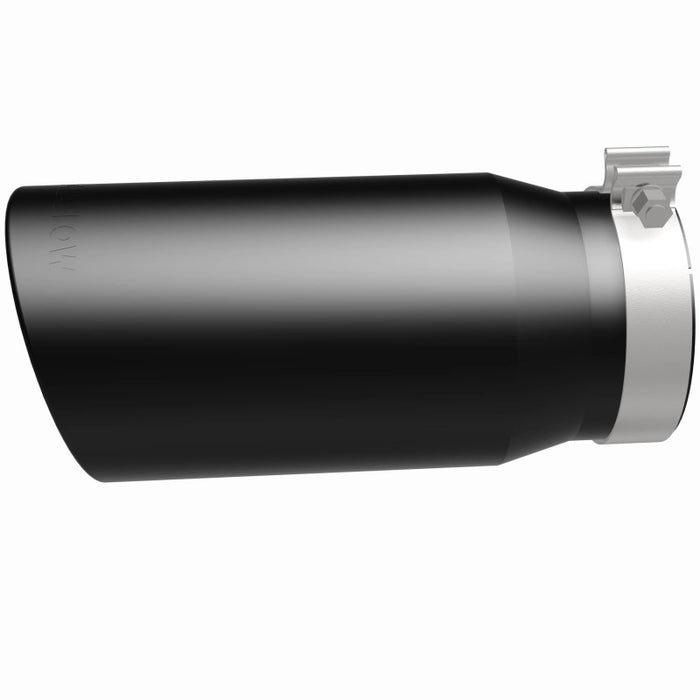 MagnaFlow Tip Stainless Black Coated Single Wall Round Single Outlet 6in Dia 5in Inlet 13in L Magnaflow