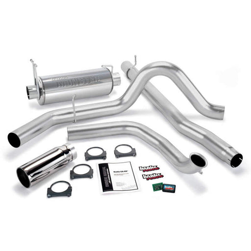 Banks Power 01-03 Ford 7.3L w/Cat Conv Git-Kit - SS Single Exhaust w/ Chrome Tip Banks Power