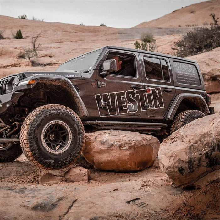 Westin/Snyper 2018+ Jeep Wrangler JL Unlimited 4DR Triple Tube Rock Rail Steps - Textured Black Westin
