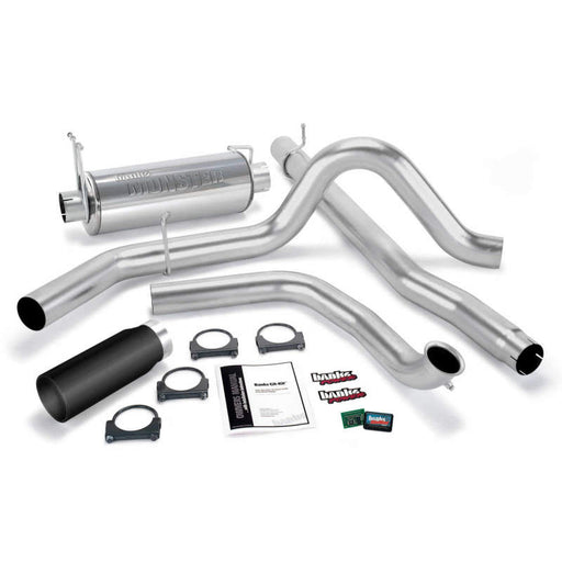 Banks Power 01-03 Ford 7.3L w/Cat Conv Git-Kit - SS Single Exhaust w/ Black Tip Banks Power