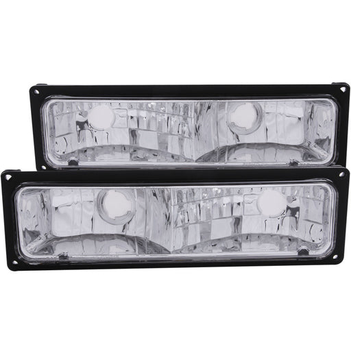ANZO 1988-1998 Chevrolet C1500 Euro Parking Lights Black ANZO