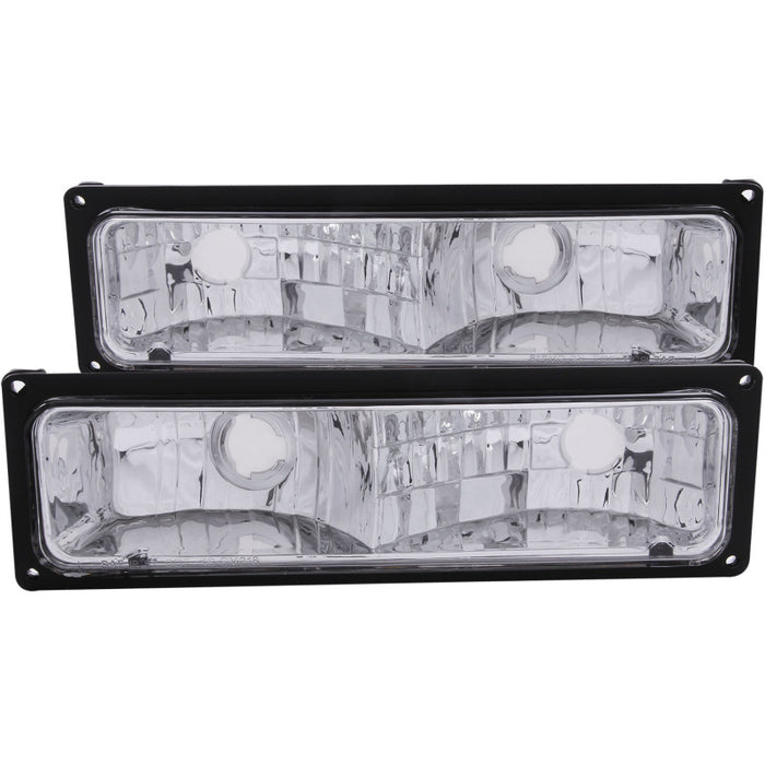 ANZO 1988-1998 Chevrolet C1500 Euro Parking Lights Black ANZO