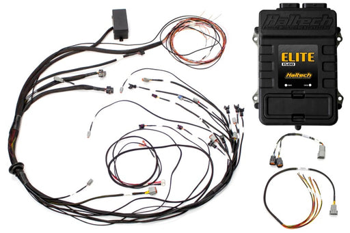 Haltech Elite 1500 Terminated Harness ECU Kit w/ Square EV1 Injector Connectors Haltech