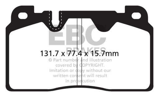 EBC 12+ Audi Q5 2.0 Turbo (Brembo) Redstuff Front Brake Pads EBC