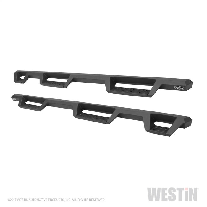 Westin 07-18 Chevrolet Silverado 1500 CC 5.5ft Bed HDX Drop W2W Nerf Step Bars - Tex. Blk Westin