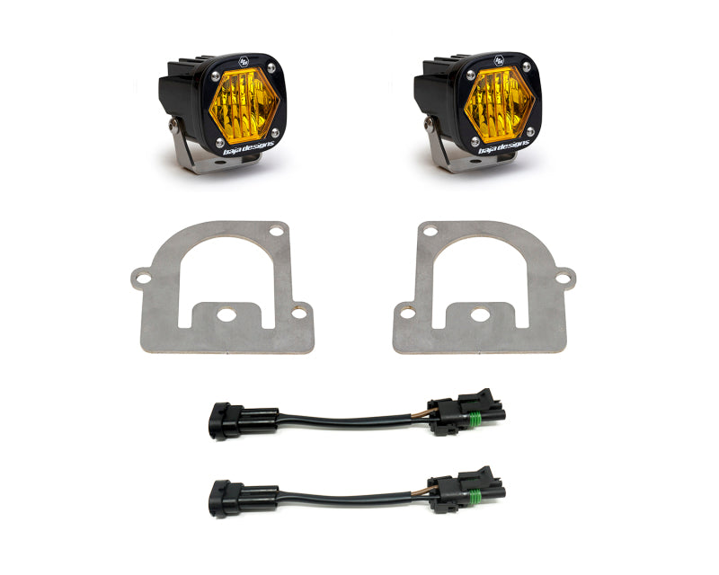 Baja Designs 21+ Ford Bronco Sport S1 WC LED Fog Pocket Light Kit - Amber Baja Designs