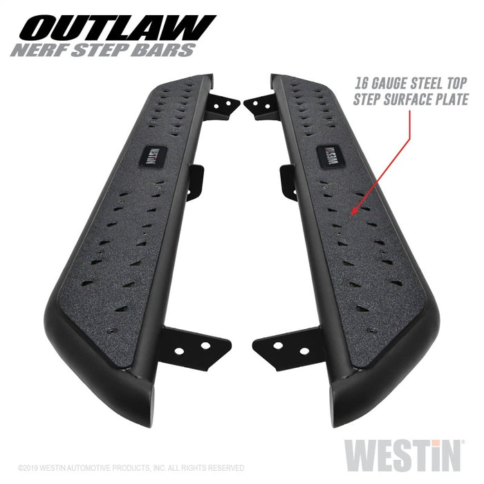 Westin 05-19 Toyota Tacoma Double Cab Outlaw Nerf Step Bars Westin