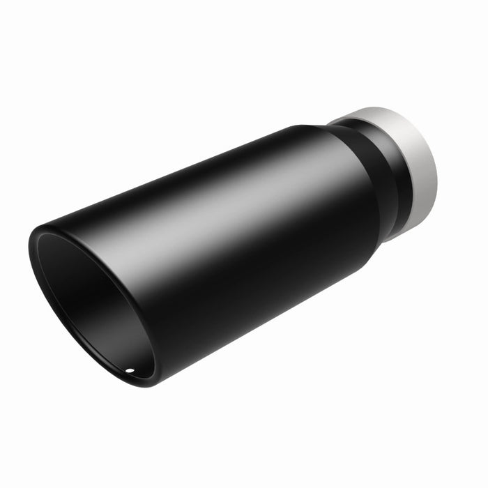 MagnaFlow Tip Stainless Black Coated Single Wall Round Single Outlet 5in Dia 4in Inlet 13in L Magnaflow