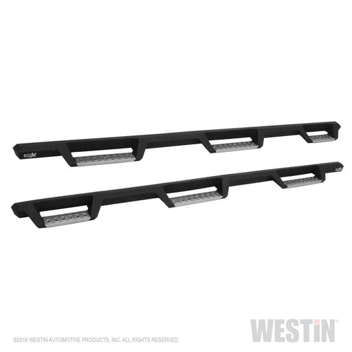 Westin/HDX 07-19 Chevrolet Silverado 2500 8ft Drop Wheel to Wheel Nerf Step Bars - Textured Black Westin