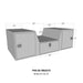 Westin/Brute V Shape Goose Neck 5th Wheel 57in Tailgate Box 1 Drawer/2 Swing Doors - Aluminum Westin