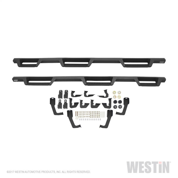 Westin/HDX 07-18 Chevrolet Silverado (Excl. Classic) 6.5ft. Bed Drop W2W Nerf Step Bars - Tex. Blk Westin
