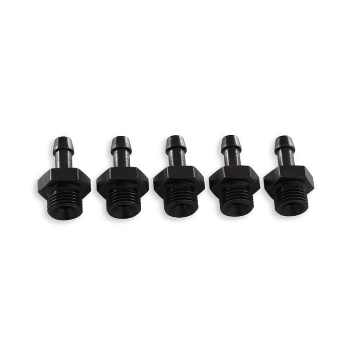 AEM Adjustable Fuel Pressure Regulator Barb Fitting -6 (9/16in-18) to 7mm - 5 Pack AEM