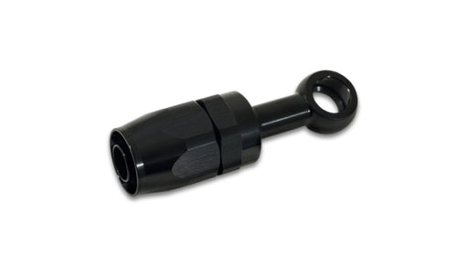 Vibrant -10AN Banjo Hose End Fitting for use with M12 or 7/16in Banjo Bolt - Aluminum Black Vibrant