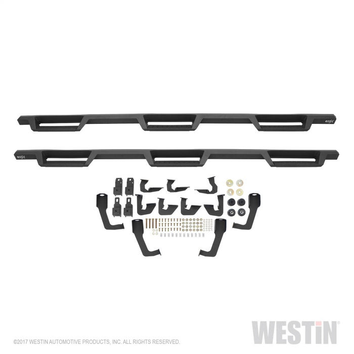 Westin/HDX 07-19 Chevy Silv 2500/3500 Crew (8ft) (Excl Dually) Drop WTW Nerf Step Bars - Blk Westin