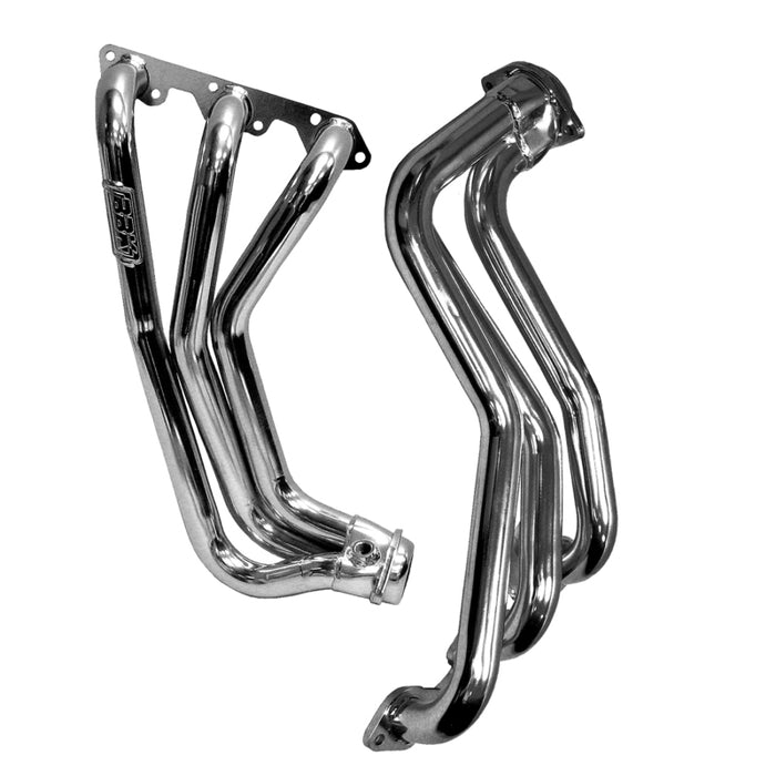 BBK 07-11 Jeep 3.8 V6 Long Tube Exhaust Headers And Y Pipe And Converters - 1-5/8 Chrome BBK