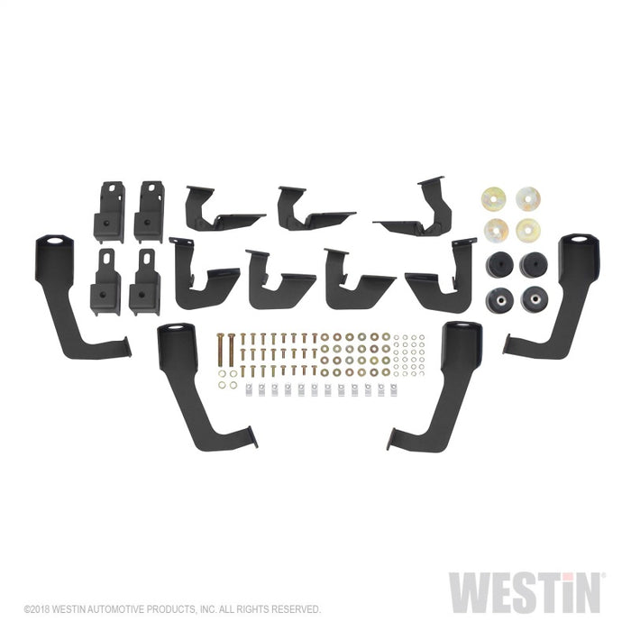 Westin/HDX 07-18 Chevrolet Silverado 2500 6.5ft Drop Wheel to Wheel Nerf Step Bars - Textured Black Westin