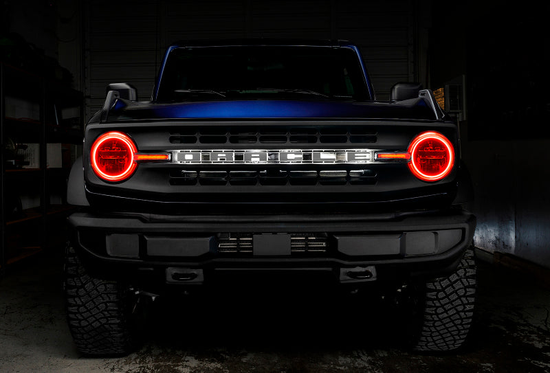 Oracle 21-22 Ford Bronco Headlight Halo Kit w/DRL Bar - Base Headlights -w/RF Cntrl SEE WARRANTY ORACLE Lighting