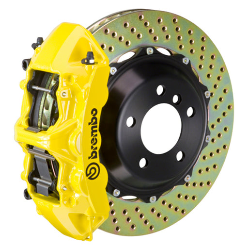 Brembo 12-14 328i (Excl. xDrive/M-Sport Brakes) Fr GT BBK 6 Pist Cast 355x32 2pc Rotor Drill-Yellow Brembo