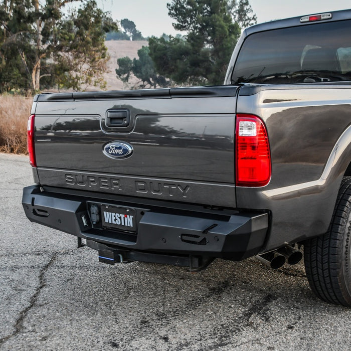 Westin 11-16 Ford F-250/350/450/550 Super Duty Pro-Series Rear Bumper - Textured Black Westin
