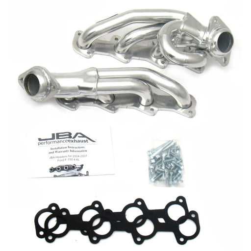 JBA 04-08 Ford F-150 4.6L 2V 1-1/2in Primary Silver Ctd Cat4Ward Header JBA