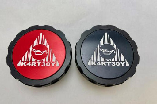 Kartboy Subaru Oil Cap V2 - Anodized Aluminum Center w/Laser Engraved Kartboy Nuke Logo Kartboy