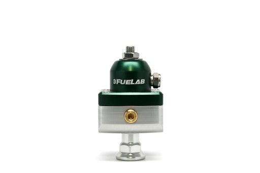 Fuelab 575 Carb Adjustable Mini FPR Blocking 10-25 PSI (1) -6AN In (2) -6AN Out - Green Fuelab